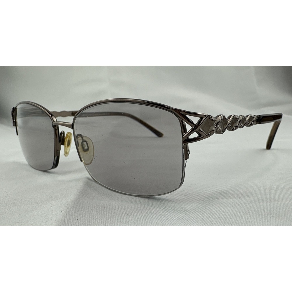 Sophia Loren's Beau Rivage‎ 60 Eyeglasses Frame Women's Gunmetal Half Rim 53-17